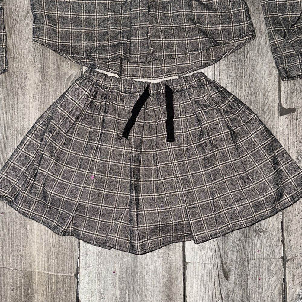Plaid Two-Piece Skirt Set girls Zara set - Picture 2 of 3